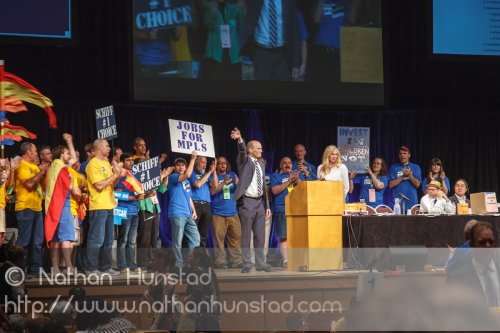 Mayoral candidate Gary Schiff at the 2013 Minneapolis DFL Conven